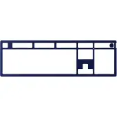 HyperX Alloy Rise bovenplaat - Navy Blue