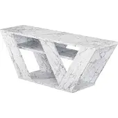 Skye Decor , Pipralla - TV-standaard van Carrara-marmer, afmetingen: 110 x 30 x 40 cm, materiaal: 100% melaminecoating op spaanplaat