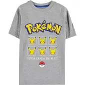 Difuzed Jongens, Shirt, Pika Jongens Tshirt met korte mouwen, Grijs, (116)