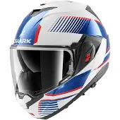 Shark Oxo Sikter Wit Chrome Blauw WUB Systeemhelm Maat XL