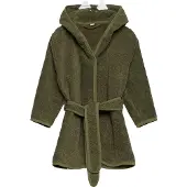 Pippi Baby Badjas - Deep Lichen Green m. Draak - - 86/92 - Badjassen