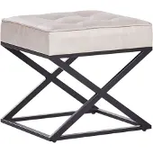Beliani MURDO - Hocker - Beige - Kunstleer