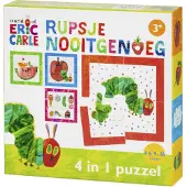 Bambolino toys Rupsje Nooitgenoeg 4-in-1 Kinderpuzzel - 4, 6, 9 en 16 stukjes - Peuter en kleuter speelgoed - Voor meisjes en jongens - Vanaf 3 jaar -