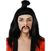 Maskworld Kung Fu Meester Pruik - Carnaval Kostuum Pruik