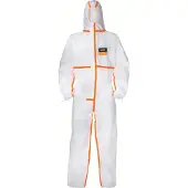 Uvex 9837513, wegwerpbeschermingspak 4B, wit/oranje, maat XXL
