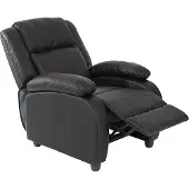 MCW TV fauteuil Lincoln, kunstleer ~ zwart