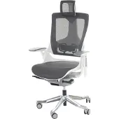 Mendler Bureaustoel MERRYFAIR Wau 2, bureaustoel draaistoel, bekleed/mesh, ergonomisch ~ zwart-grijs