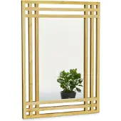 Relaxdays - wandspiegel houten rand - badkamerspiegel - dennenhout spiegel groot