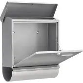 Burg wachter Wandbrievenbus Comfort - Staal - Zilver - 38,8x43,7x15,4cm