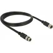 DeLOCK M8 sensor / actuator extension cable 6 Pin Male to 6 Pin Female waterproof 1 m