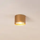 Argon Plafondspot Chloe vast, goud Chloe, dimbaar, messing / goud, Woon-/ Eetkamer, metaal, Modern, halogeen spot