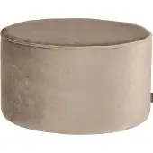 Woood Sara Poef Laag - Velvet - Khaki - 60x36x60