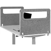 BakkerElkhuizen Akoestische scheidingswand BE Safety Screen zijwand, met venster, dikte 10 mm, B 600 x D 20 mm, lichtgrijs