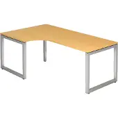 Hjh OFFICE PRO REGO 82 S - 200 x 120 Beuken/Zilver Tafelhoogte I In hoogte verstelbaar