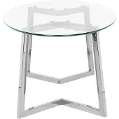Beliani FRESNO - Salontafel - Zilver - Glas