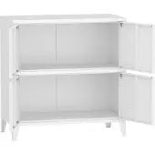 En.casa Bureaukast Hamina archiefkast 82x80x40 cm wit