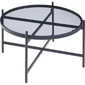 En.casa Salontafel Lier rond Ø61x39,5 cm zwart