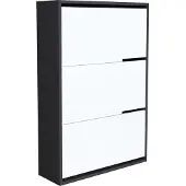En.casa Schoenenkast Aurskog 110x73,5x24 cm antraciet en wit