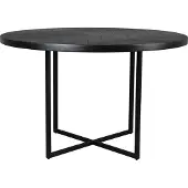 Dutchbone Class Eettafel Visgraat - Ø 120 cm - Zwart 21206