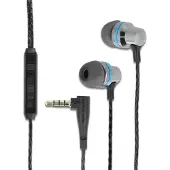 DeLOCK In-Ear Headphones with 4 pin 3.5 mm Stereo jack plug, Microphone and Volume Control + Quick Mute Function for Smartphones and Tablets