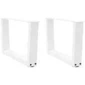 vidaXL Salontafelpoten 2 st V-vormig 60x(30-31,3) cm staal wit