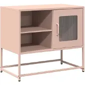vidaXL Tv-meubel 68x39x60,5 cm staal roze