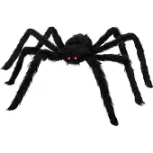 Springos Halloween Decoratie - Spin - Fluffy - Zwart