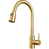 Viking Choice Gouden Keukenkraan met Uittrekbare Kop - Bereik tot 82cm