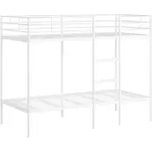 vidaXL Stapelbed zonder matras 90x200 cm staal wit