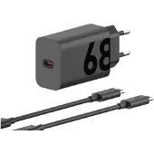 Motorola Power Delivery Oplader 68W Zwart + Usb C Kabel 1m Zwart Kunststof