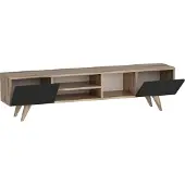 En.casa TV meubel Assens 160x31x40 cm Eiken en zwart