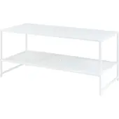 En.casa Salontafel Ruokolahti met roosterplank 102x43x46 cm wit mat