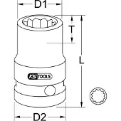 Ks Tools 515.0934 Kracht, dopsleutel