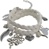 Behave - Wikkelarmband met bedels - Romantische stijl - Damesmode