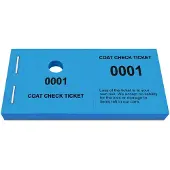 Combicraft garderobebonnen coat check at own risk blauw - 1000 stuks