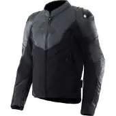 Dainese Iperattiva Zwart Leren / Textiele Motorjas Maat 50