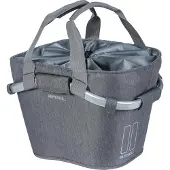 Basil 2Day Carry All Fietsmand KF - Voor - Polyester - Grijs Melee - 15 Liter