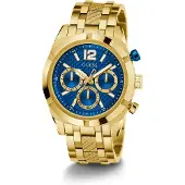 GUESS Analoog horloge 'Resistance' royal blue/koningsblauw / goud / offwhite