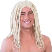 Witbaard pruik Dreadlock heren synthetisch blond
