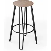 Blumfeldt Hamilton bistrostoel 1 stuks Ø33cm hout stalen frame