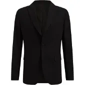 Fundamentals - Heren slim fit blazer - THE FLEX SUIT - Slim/Tall fit - Zwart - Maat: 46L