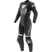 Dainese Fulminea S26, leren pak 2st. vrouwen ,Zwart/Grijs/Wit ,40
