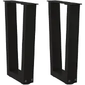 vidaXL Salontafelpoten 2 st V-vormig 38x(42-43,3) cm staal zwart