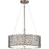 Kichler LED Hanglamp Silver Coral | 3X E27 Max 60W | Dimbaar | Classic Pewter