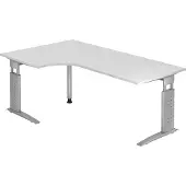 Hjh OFFICE PRO UNDA 82 S - 200 x 120 Tafelhoogte I In hoogte verstelbaar Wit/Zilver