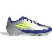 Adidas F50 Messi Club Gras / Kunstgras Voetbalschoenen (MG) Zilver Donkerblauw Geel
