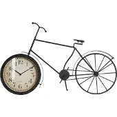 Beliani Tafelklok, Tafelklok zwart fietsvorm 37 cm LILLO