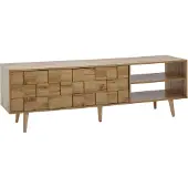 Wohnling lowboard hout eiken decor 160x51x40 cm TV-dressoir met 2 deuren | Design TV meubel hoog | TV meubel TV meubel modern | TV dressoir woonkamer