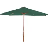 MCW Parasol Florida, tuinparasol, marktparasol, Ø 3,5 m polyester/hout 7 kg ~ groen