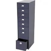 MCW Trolley kast Boston T851, stalen ladekast, 110x28x41cm 8 laden ~ donkergrijs